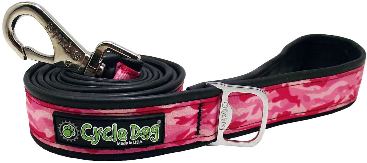 Cycle Dog Pink Camo Leash, 6ft 3 Cycle Dog Pink Camo Leash, 6ft