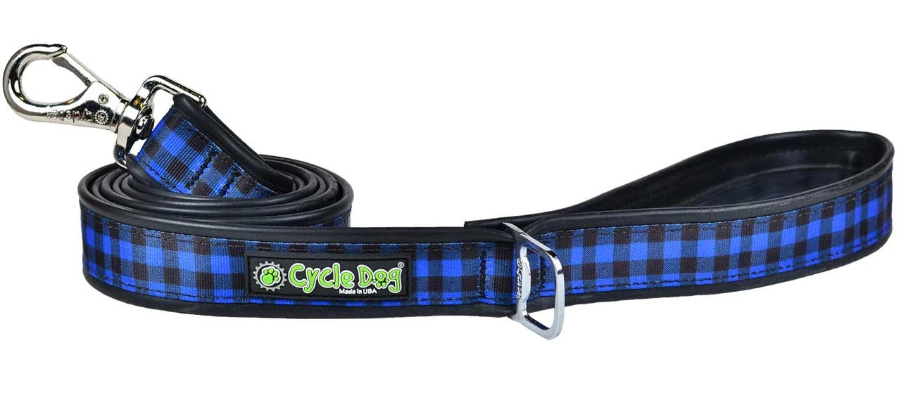 Cycle Dog Blue Plaid Leash, 6ft 3 Cycle Dog Blue Plaid Leash, 6ft