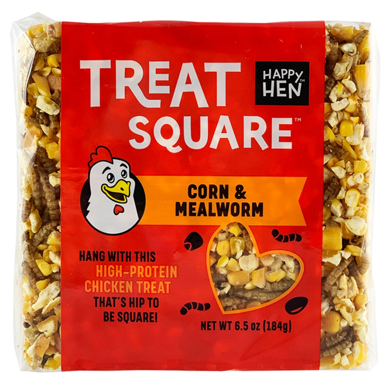 Happy Hen Treats, Square, Corn And Mealworm, 6oz 3 Happy Hen Treats, Square, Corn And Mealworm, 6oz