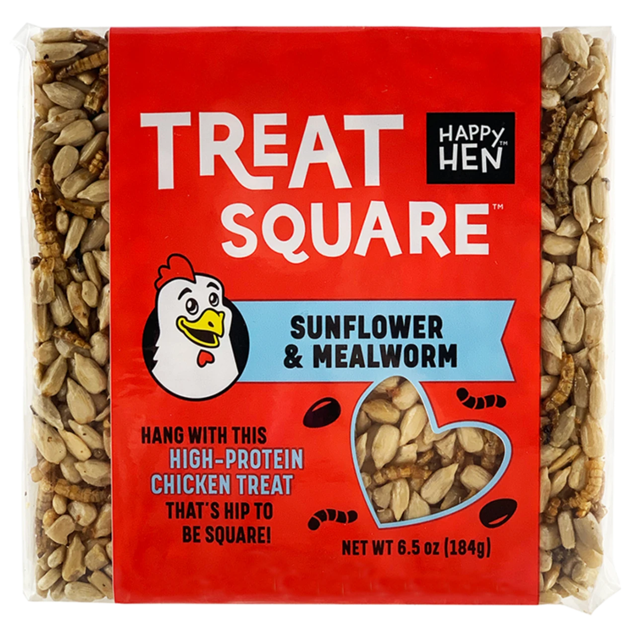 Happy Hen Treat Square Sunflower And Mealworm, 6.5oz 3 Happy Hen Treat Square Sunflower And Mealworm, 6.5oz