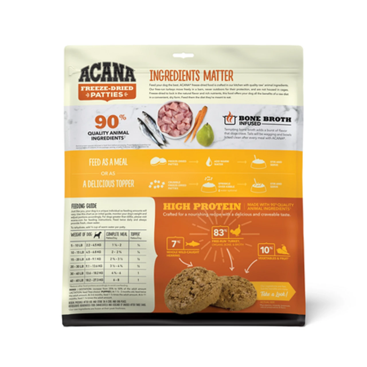 Acana Freeze Dried Patties Free-Run Turkey, 14z 4 Acana Freeze Dried Patties Free-Run Turkey, 14z - Image 2