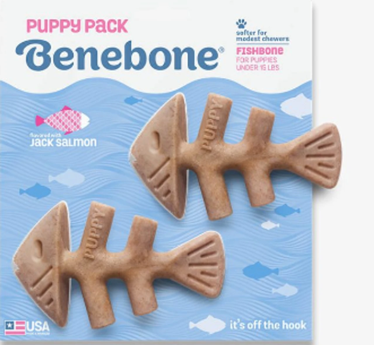 Benebone Fishbone Tiny Puppy, 2pk 3 Benebone Fishbone Tiny Puppy, 2pk