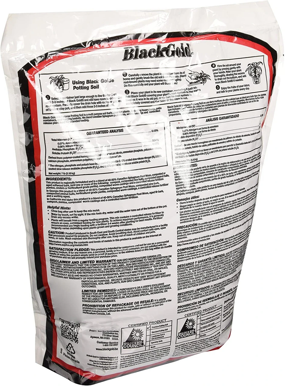 Black Gold All Purpose Potting Soil 6 Black Gold All Purpose Potting Soil - Image 4