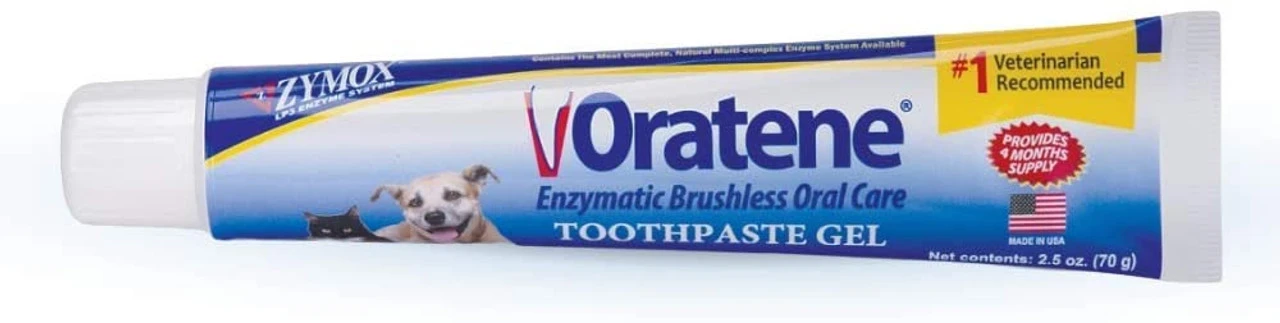 Zymox, Oratene Brushless Toothpaste Gel For Dogs And Cats, 2.5oz 3 Zymox, Oratene Brushless Toothpaste Gel For Dogs And Cats, 2.5oz