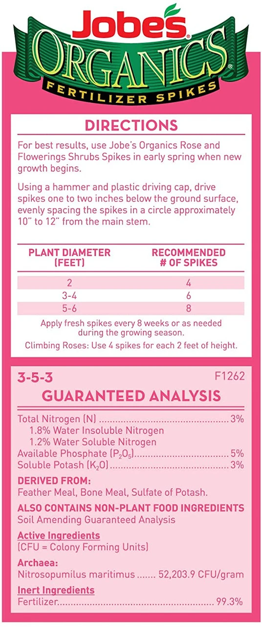 Jobe's Organics Rose & Flower Fertilizer Spikes, 10 PK 6 Jobe's Organics Rose & Flower Fertilizer Spikes, 10 PK - Image 4