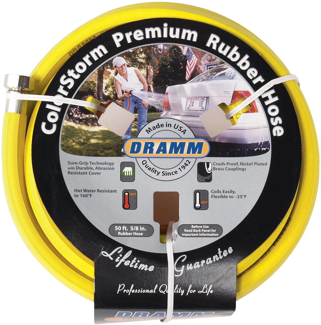 Dramm Colorstorm Rubber Garden Hose, Yellow 4 Dramm Colorstorm Rubber Garden Hose, Yellow - Image 2