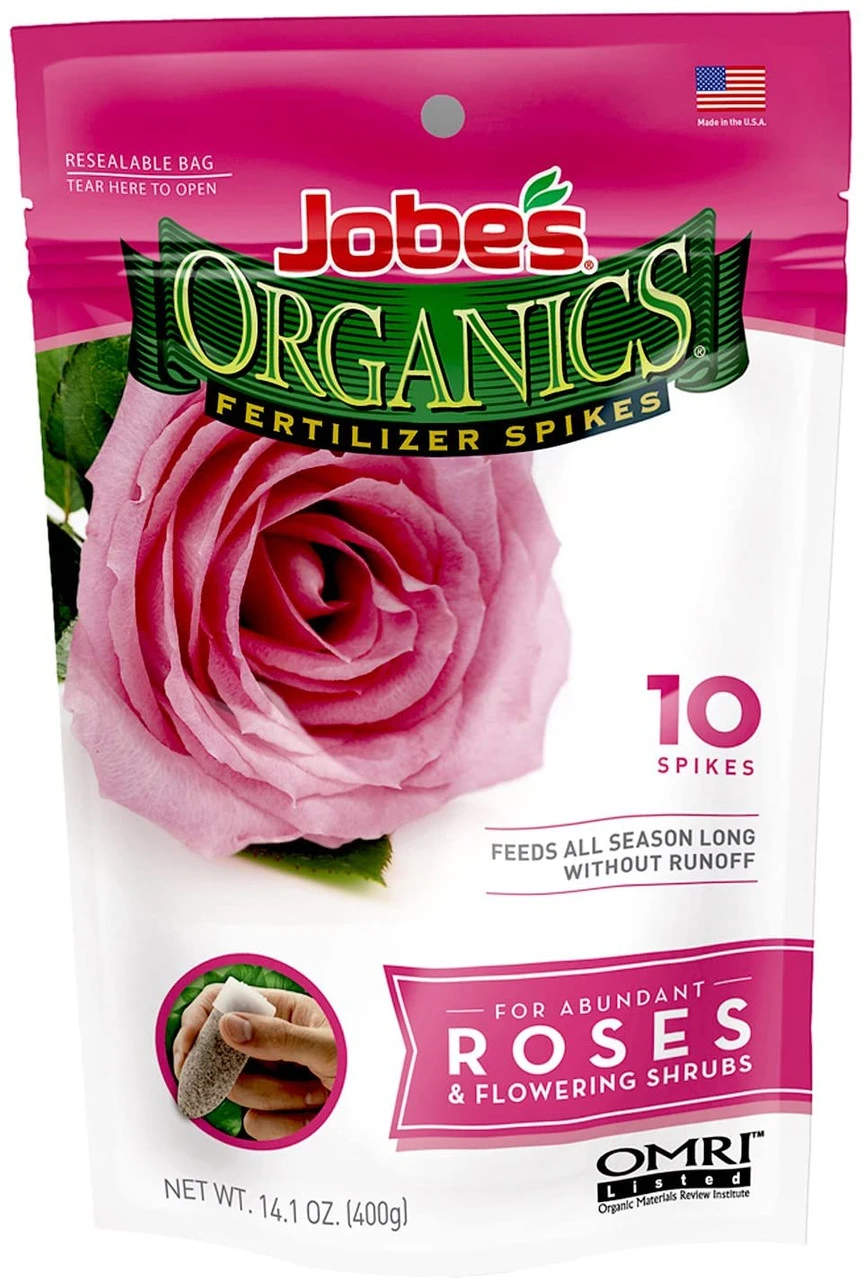 Jobe's Organics Rose & Flower Fertilizer Spikes, 10 PK 3 Jobe's Organics Rose & Flower Fertilizer Spikes, 10 PK