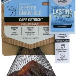 Roam Pet Treats Gnaw-kle Bone, Ostrich, 2pk