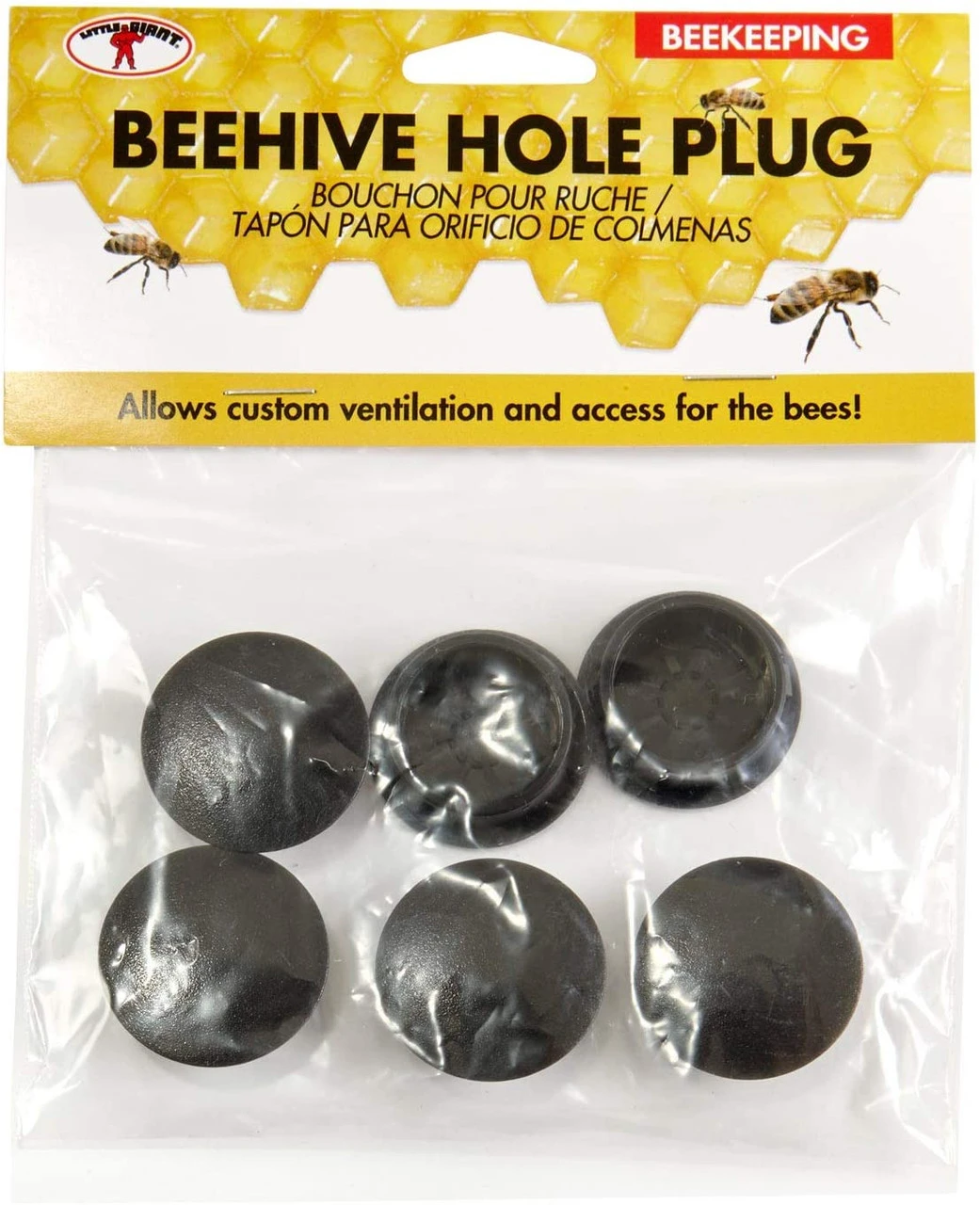 Little Giant Beehive Hole Plug Plastic Hive Hole Cover, 6pk 3 Little Giant Beehive Hole Plug Plastic Hive Hole Cover, 6pk
