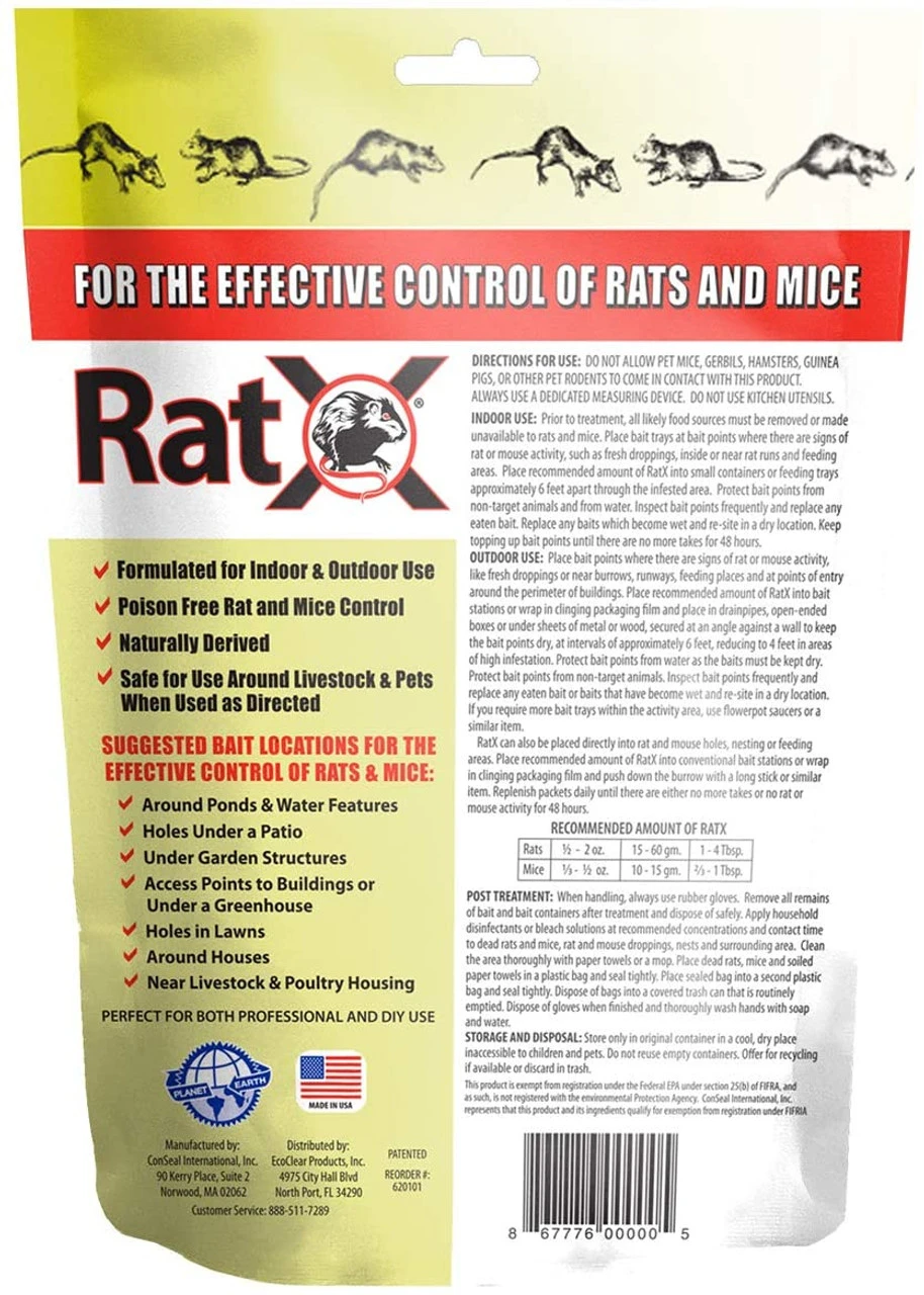 RatX All-Natural Non-Toxic Rat And Mouse Killer Pellets, 1 Lb 4 RatX All-Natural Non-Toxic Rat And Mouse Killer Pellets, 1 Lb - Image 2