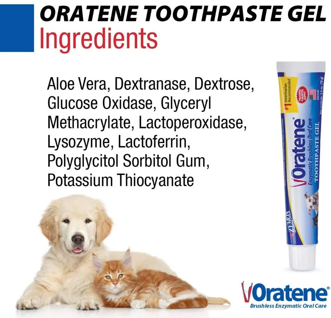 Zymox, Oratene Brushless Toothpaste Gel For Dogs And Cats, 2.5oz 6 Zymox, Oratene Brushless Toothpaste Gel For Dogs And Cats, 2.5oz - Image 4