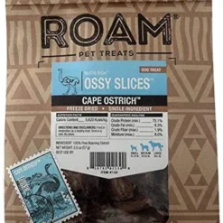 Roam Pet Treats Ossy Slices Dog Treats, Ostrich