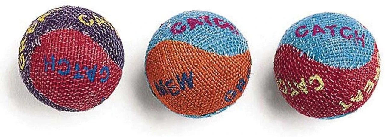 Ethical Pet Burlap Cat Balls, 3pc 4 Ethical Pet Burlap Cat Balls, 3pc - Image 2