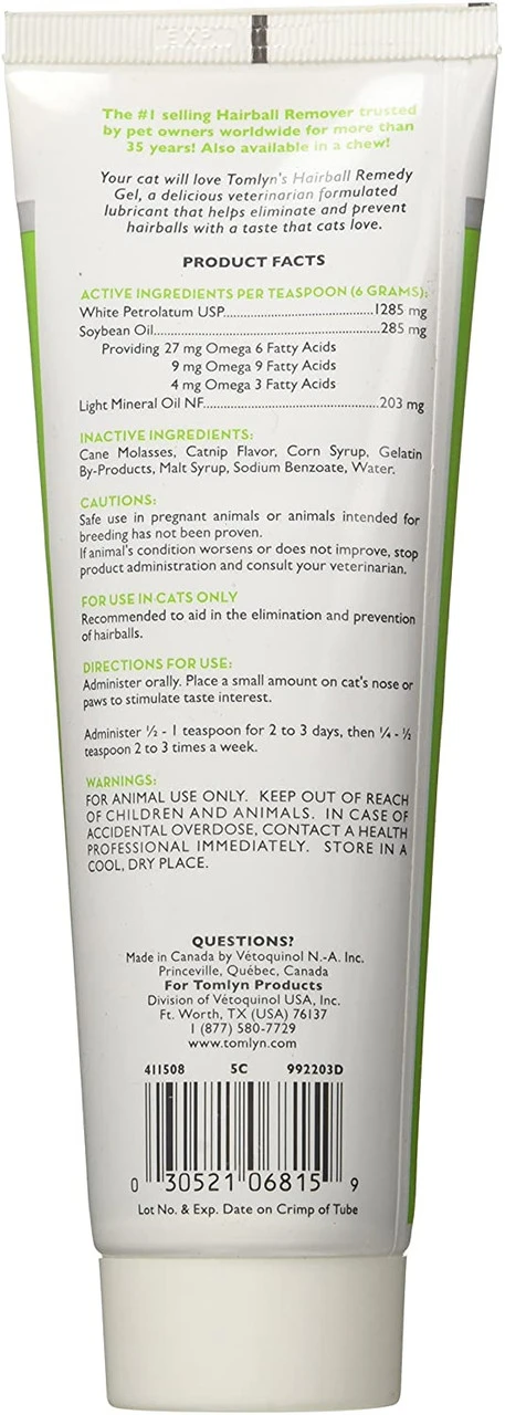 Tomlyn Laxatone Hairball Remedy Gel 4 Tomlyn Laxatone Hairball Remedy Gel - Image 2