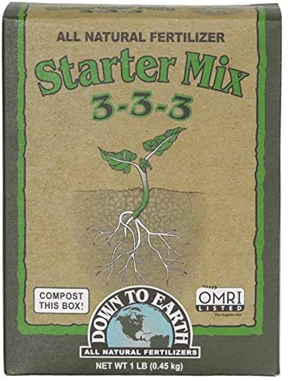 Down To Earth Organic Starter Fertilizer Mix 3-3-3 3 Down To Earth Organic Starter Fertilizer Mix 3-3-3
