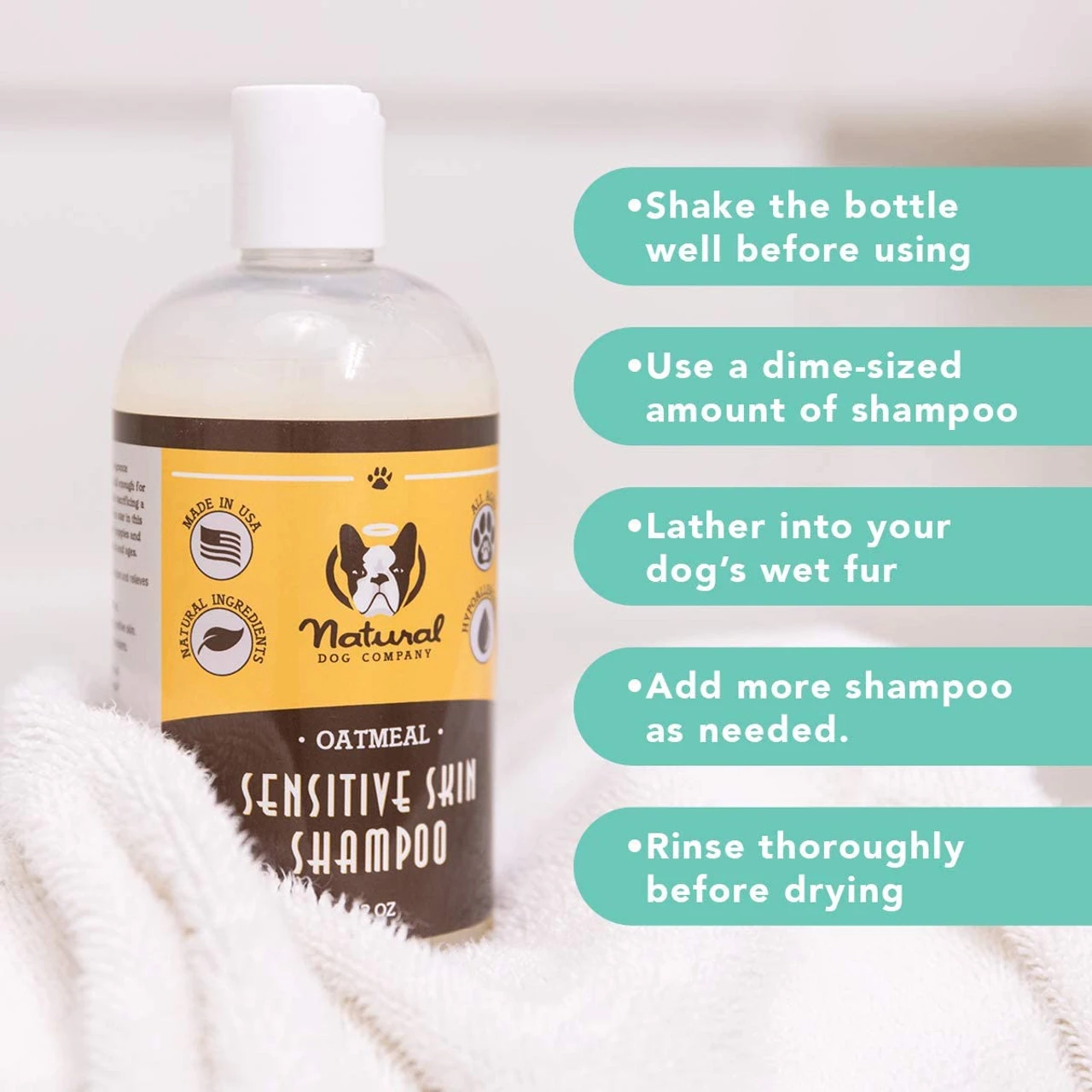 Natural Dog Co. Sensitive Skin Shampoo, 12oz 7 Natural Dog Co. Sensitive Skin Shampoo, 12oz - Image 5