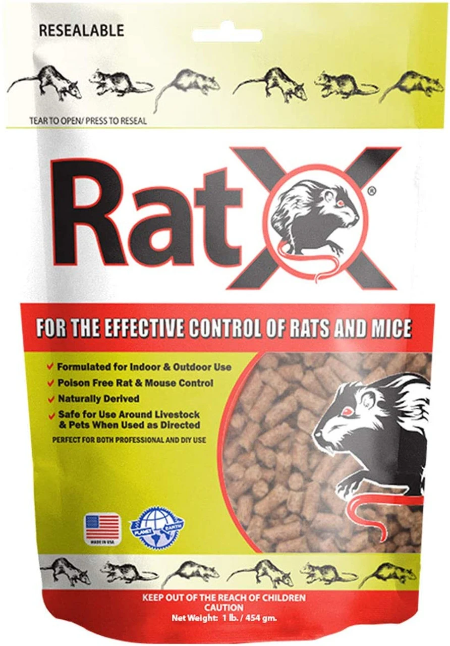 RatX All-Natural Non-Toxic Rat And Mouse Killer Pellets, 1 Lb 3 RatX All-Natural Non-Toxic Rat And Mouse Killer Pellets, 1 Lb