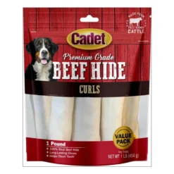 Cadet Beef Hide Dog Chew Curls