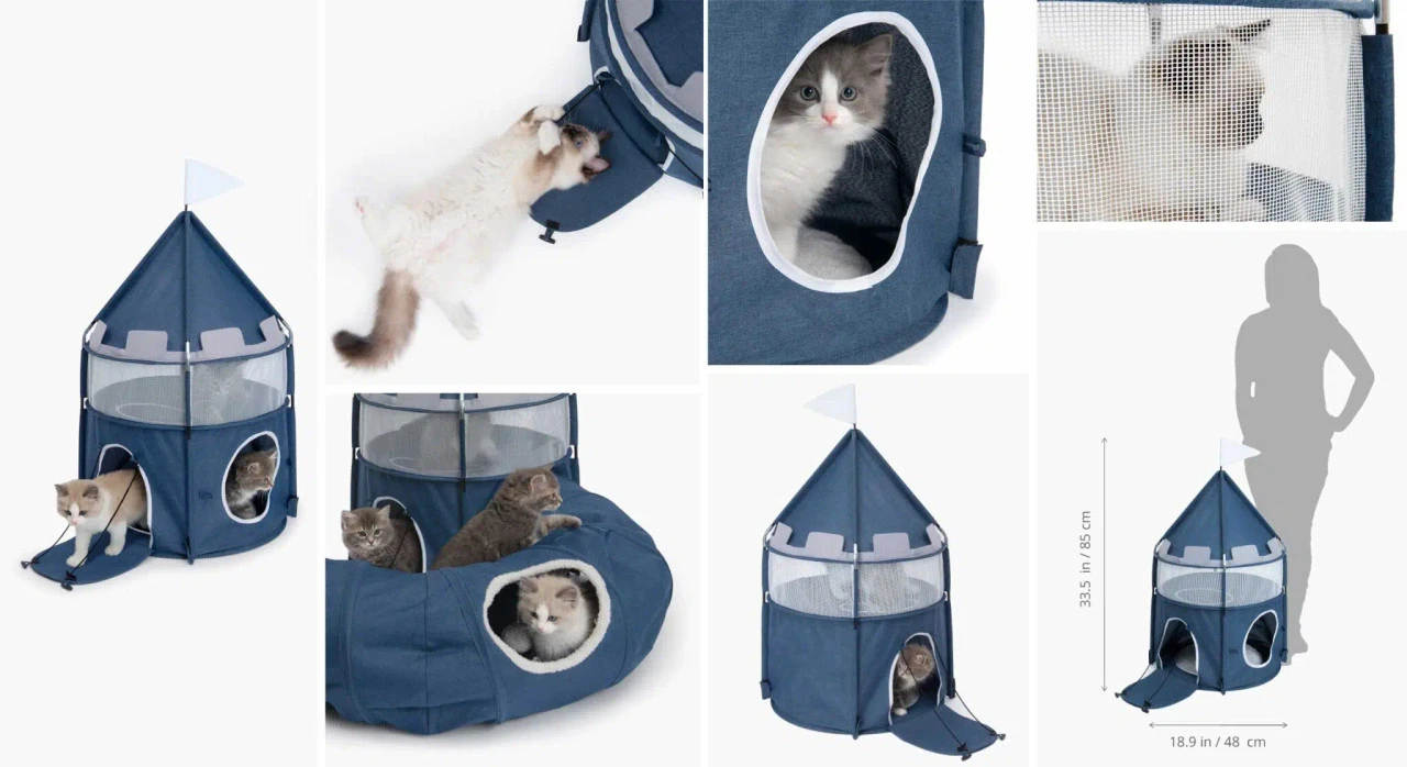 Catit Vesper Blue Castle 4 Catit Vesper Blue Castle - Image 2