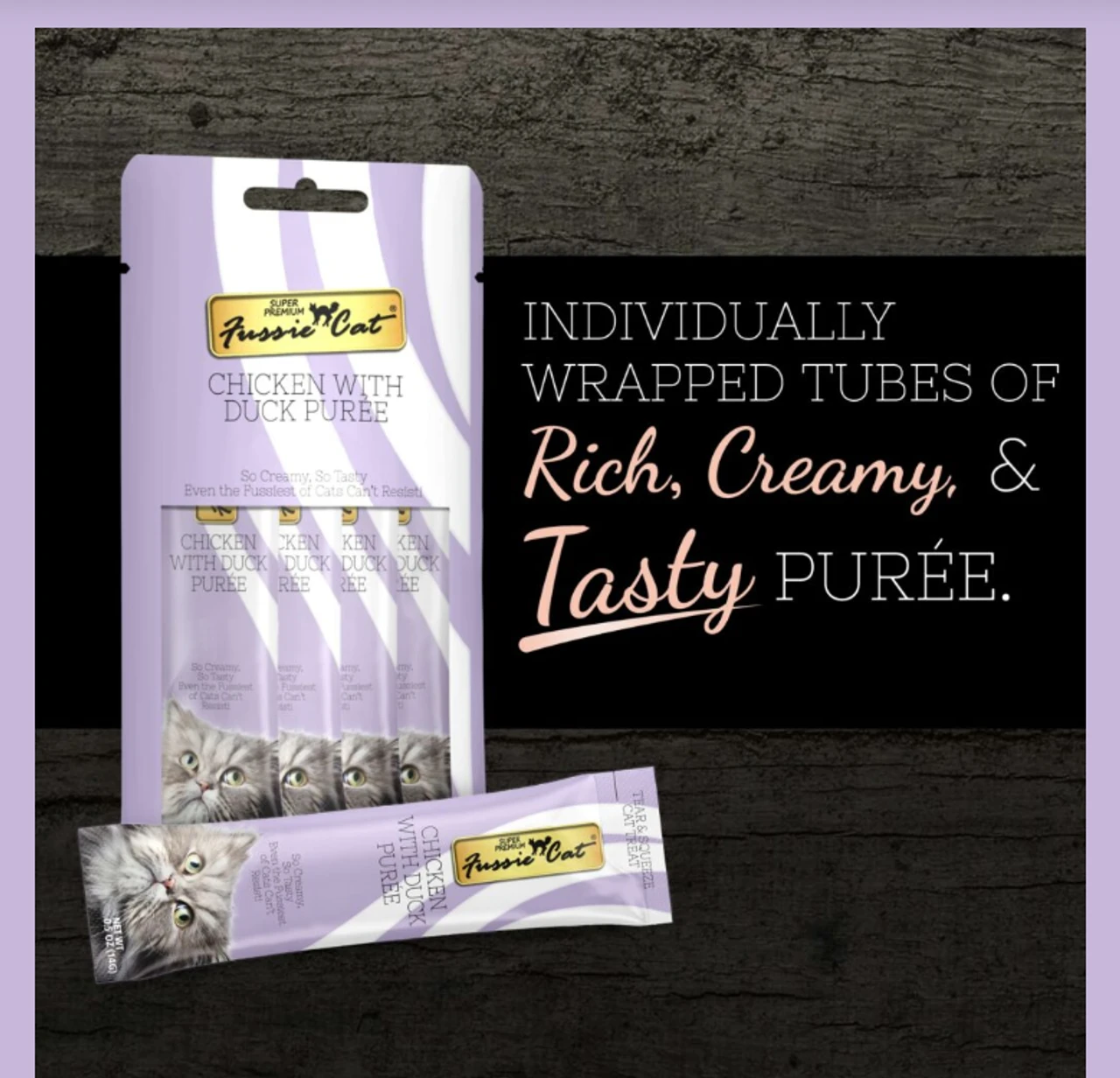 Fussie Cat Chicken/Duck Puree, 4ct 3 Fussie Cat Chicken/Duck Puree, 4ct