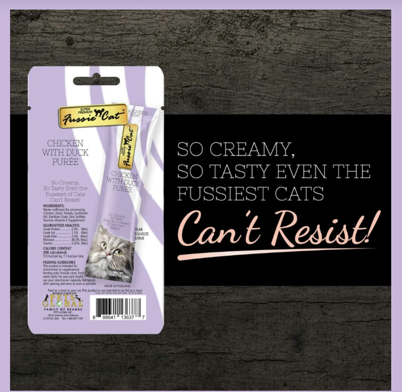 Fussie Cat Chicken/Duck Puree, 4ct 4 Fussie Cat Chicken/Duck Puree, 4ct - Image 2