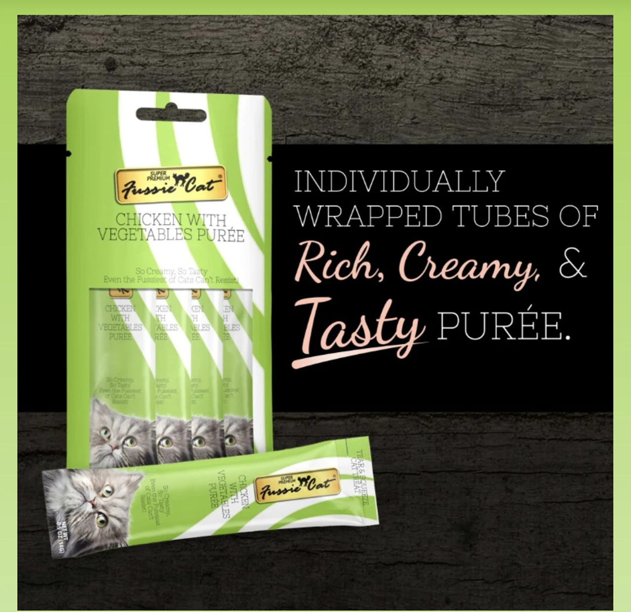 Fussie Cat Chicken/Vegetable Puree, 4ct 3 Fussie Cat Chicken/Vegetable Puree, 4ct