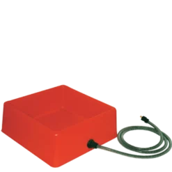 Square Heated Bowl, Red