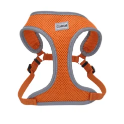 Coastal Comfort Soft Reflective Wrap Adjustable Dog Harness, Sunset Orange