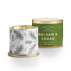 Illume Balsam & Cedar Demi Vanity Tin Candle, 3oz