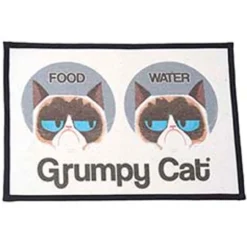 Petrageous Grumpy Cat Food Water Non-Slip Placemat