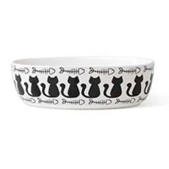 Petrageous Kitty & Fish Bone Oval, 7 Inch
