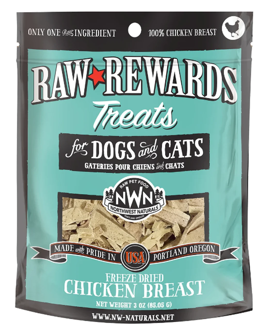 Northwest Naturals Freeze-Dried Chicken Breast Treats, 3z 3 Northwest Naturals Freeze-Dried Chicken Breast Treats, 3z