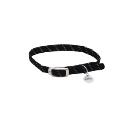 Coastal ElastaCat Reflective Safety Stretch Collar With Reflective Charm, 3/8" X 10"