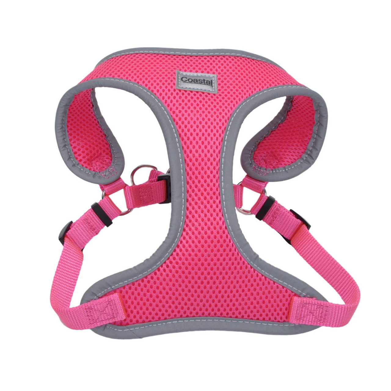Coastal Comfort Soft Reflective Wrap Adjustable Dog Harness, Neon Pink 3 Coastal Comfort Soft Reflective Wrap Adjustable Dog Harness, Neon Pink