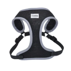 Coastal Comfort Soft Reflective Wrap Adjustable Dog Harness, Black